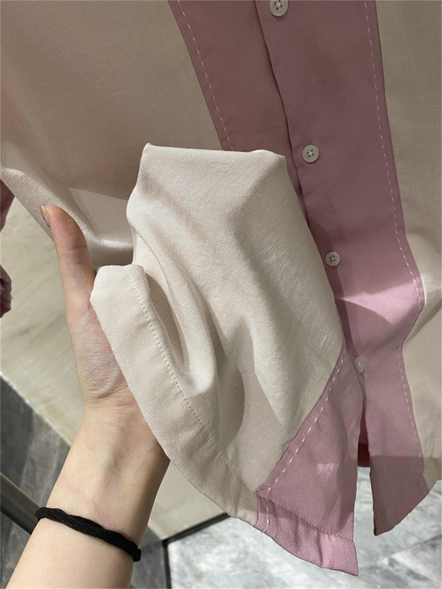 Loose Fit Herrenhemd Kurzarm mit Revers – Ansicht 7