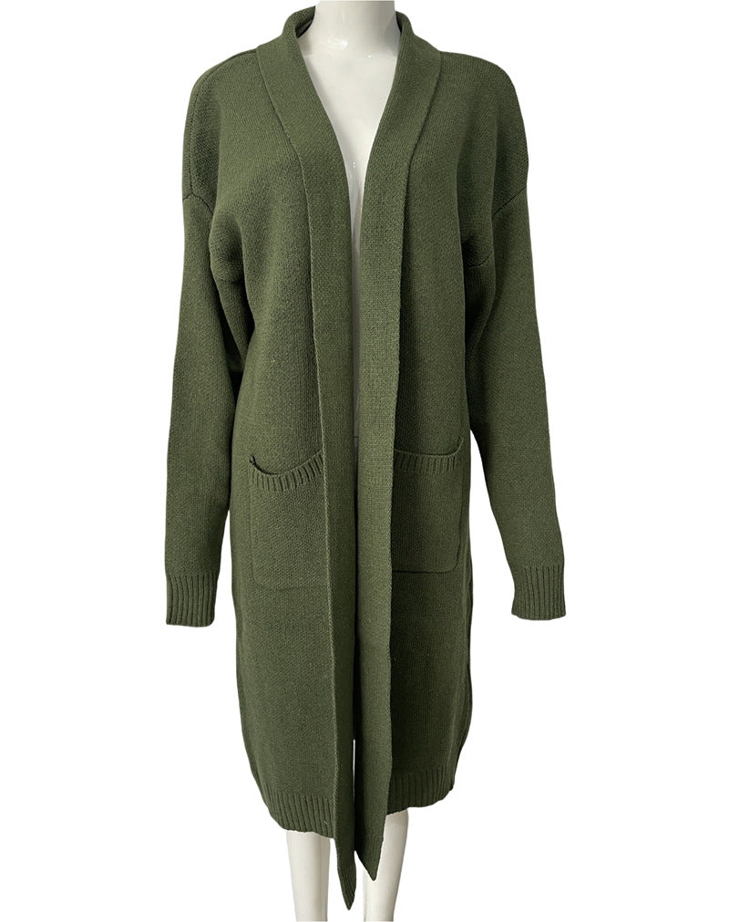 Long Cardigan mit Oversize-Passform und Taschen