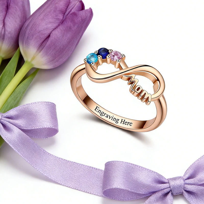 Unendlichkeit Symbol Geburtsstein Ring – Bild 3 | LuxeStyle