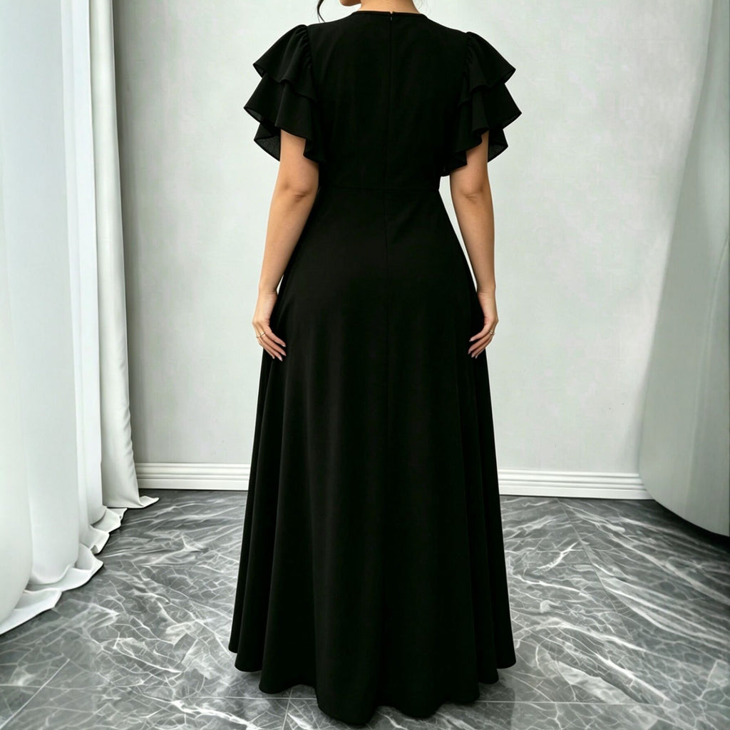 Elegantes Kleid mit V-Ausschnitt