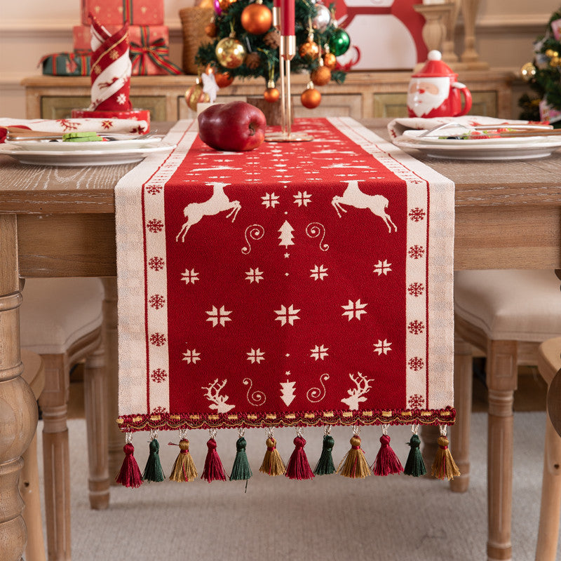 Jacquard-Kissenhülle Weihnachten, Elch & Tanne – Bild 6 | LuxeStyle