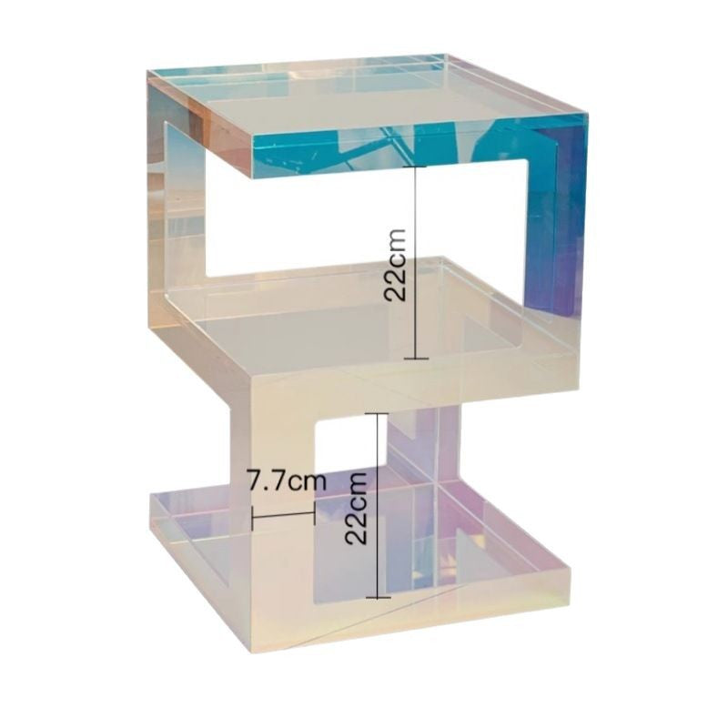 Acryl Beistelltisch mit Stauraum