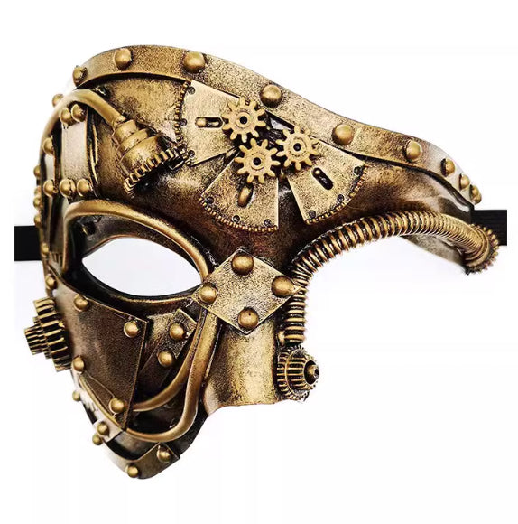 Steampunk Halbmaske für Maskenbälle – Ansicht 3