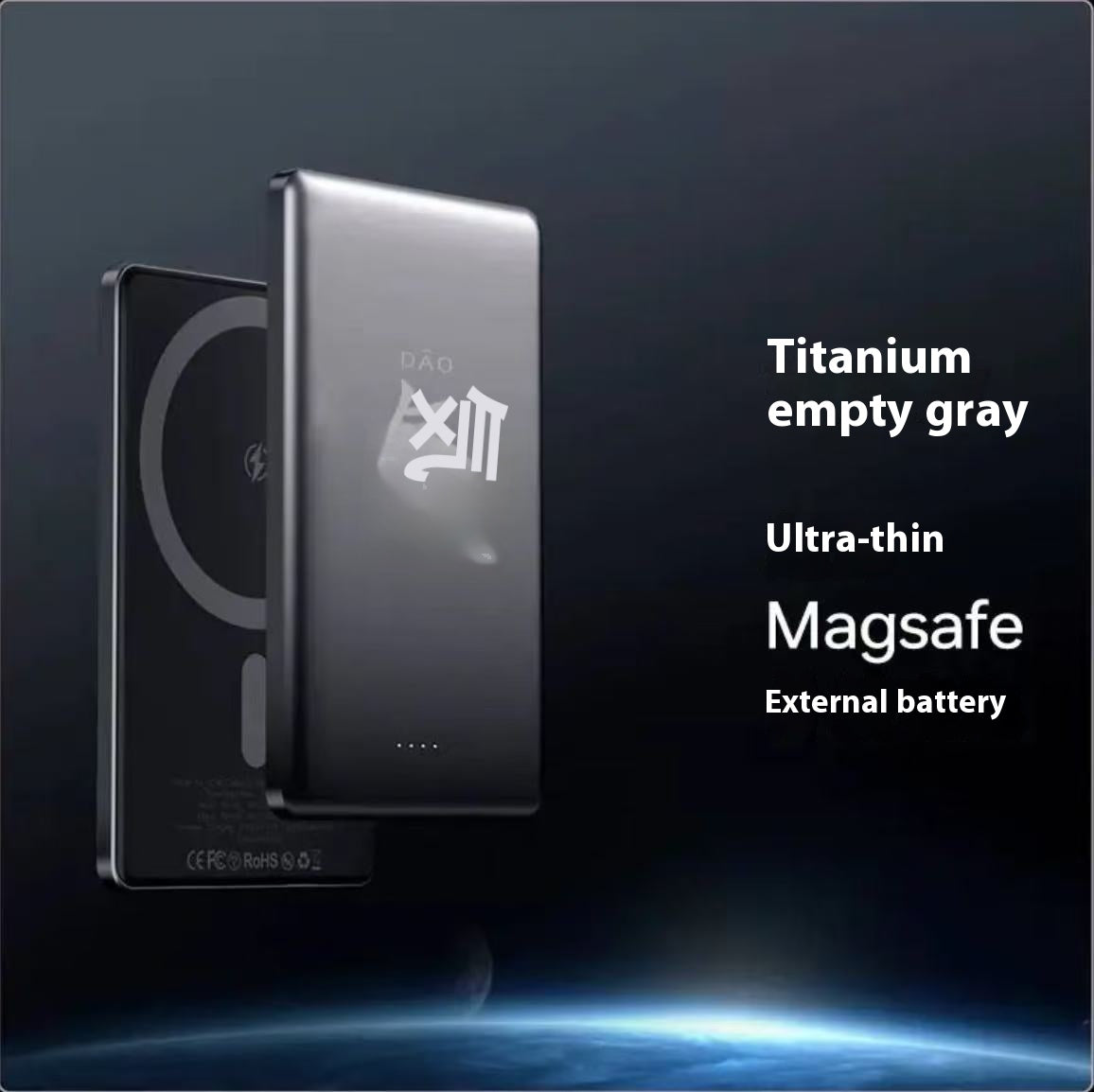 Ultradünne Magnet-Powerbank aus Aluminium