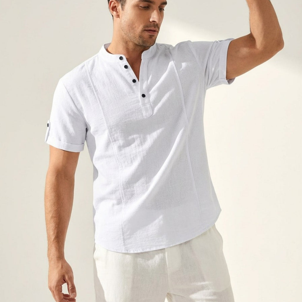 Kurzes Polo-Shirt mit Falten – Bild 7 | LuxeStyle