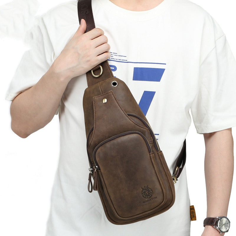 Retro Sling Bag aus Vollnarbenleder