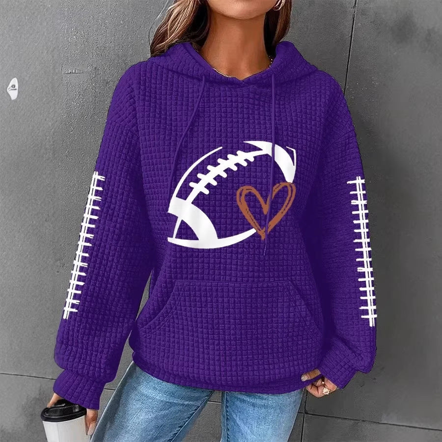 Hooded Waffel-Pullover