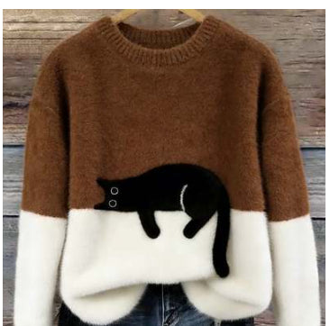 Weihnachts-Fleece-Pullover für Damen