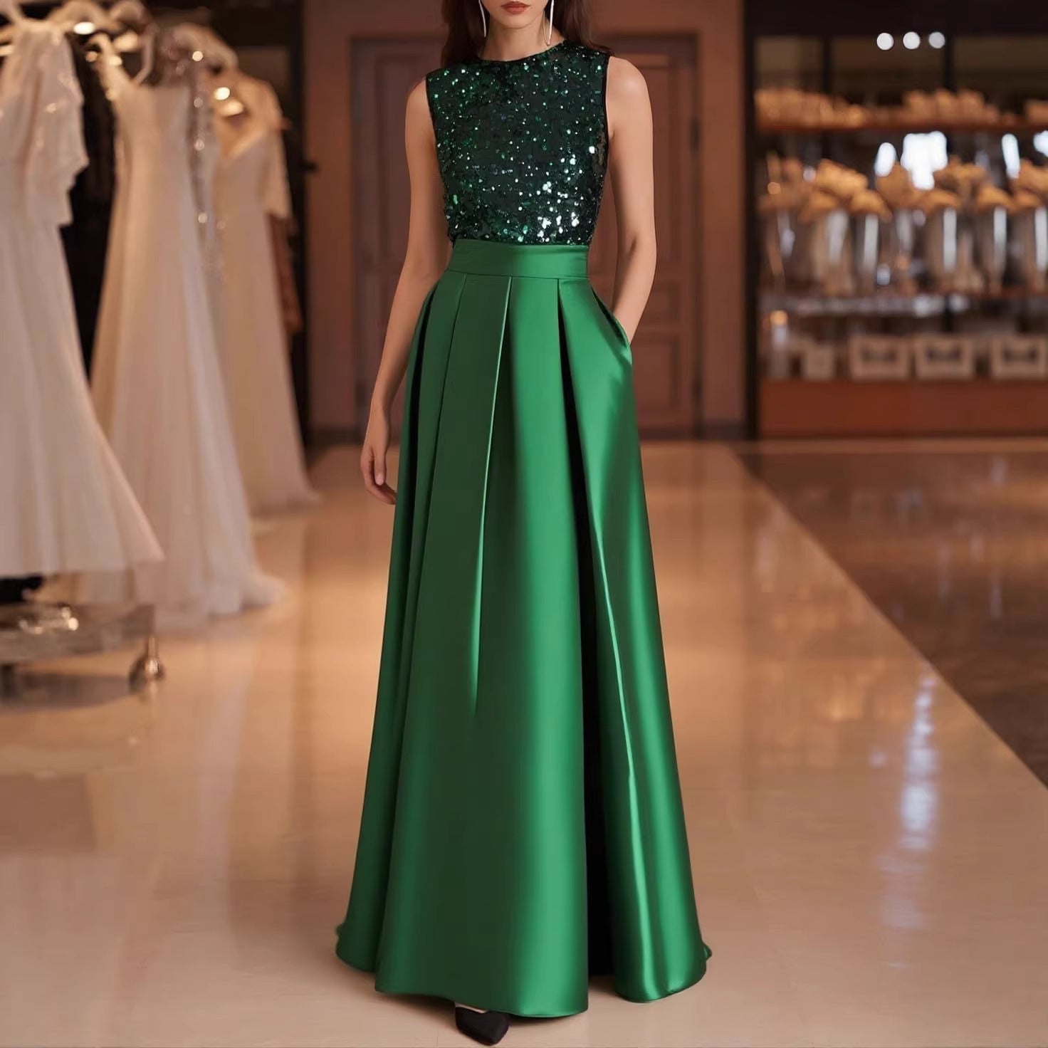 Elegantes ärmelloses Ballkleid
