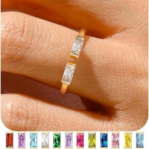 Rechteckiger Zirkonring – Bild 2 | LuxeStyle