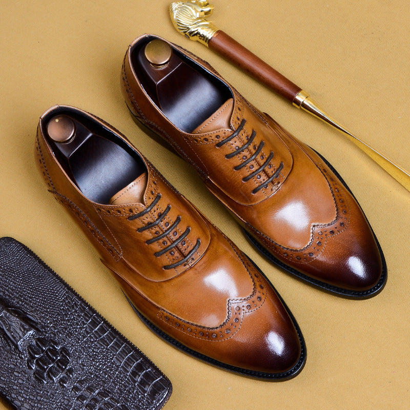 Business Oxford-Schuhe mit spitzer Zehenpartie