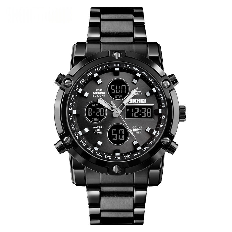 Stahlarmband-Uhr mit Quarzwerk – Silberschale – Bild 5 | LuxeStyle