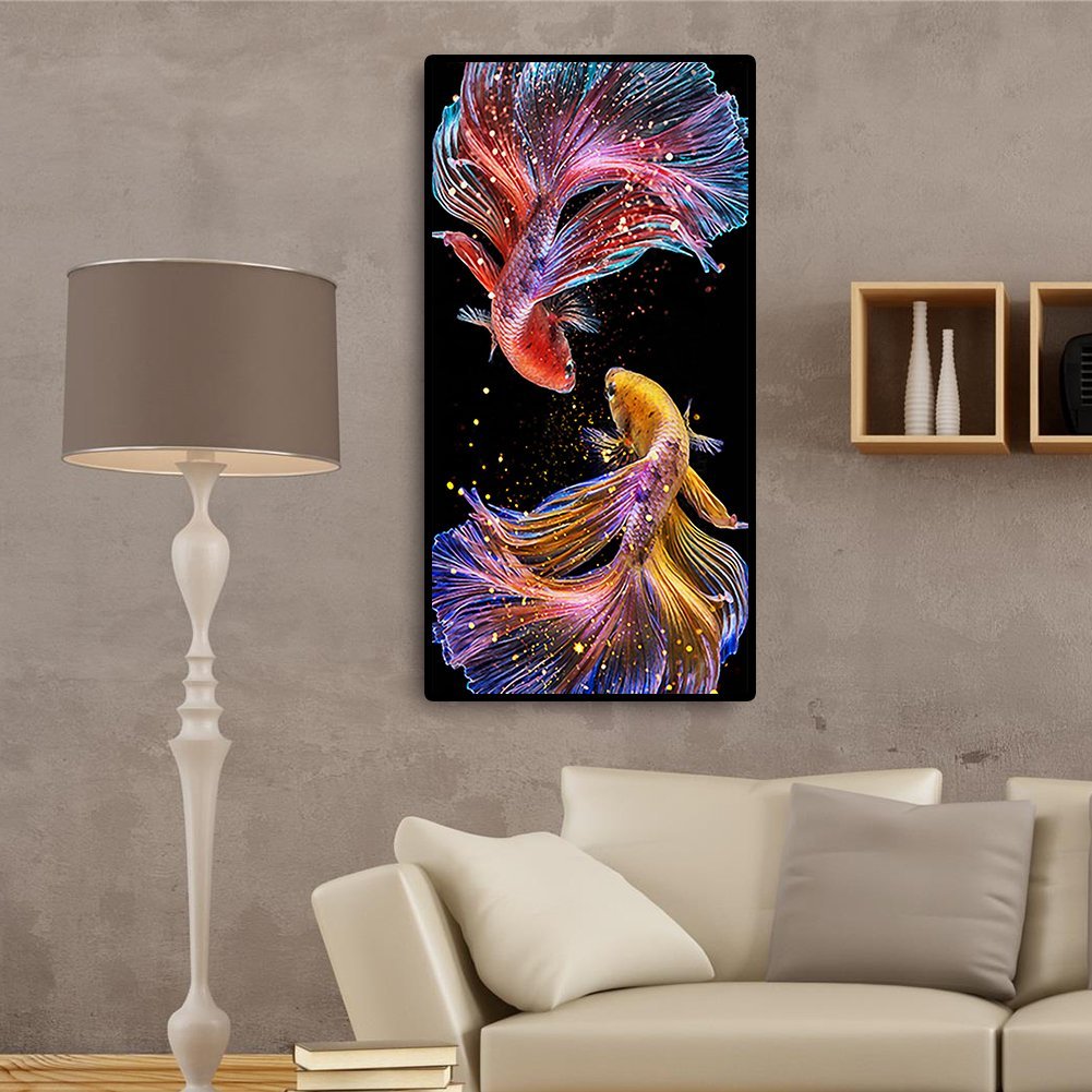 Buntes Fisch-Diamond Painting, rund oder eckig – Bild 2 | LuxeStyle