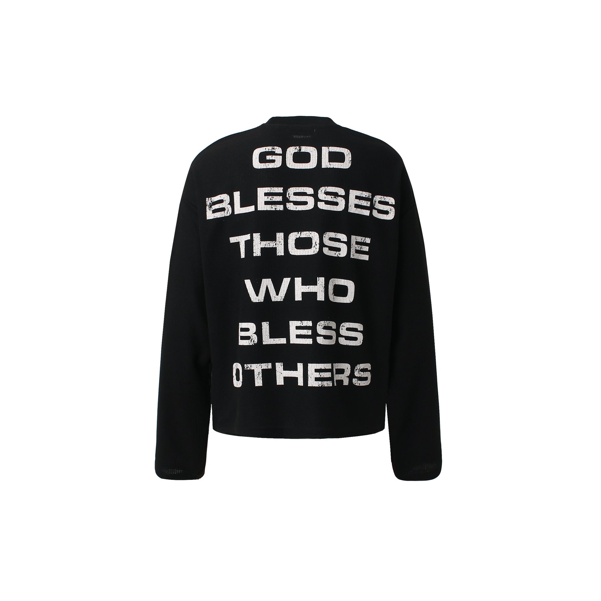 Retro Street-Chic Langarmshirt mit Kreuz-Design
