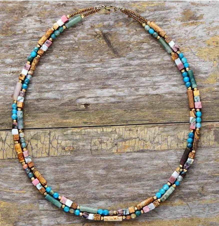 Mala Halskette mit 108 Natursteinperlen – Bild 10 | LuxeStyle