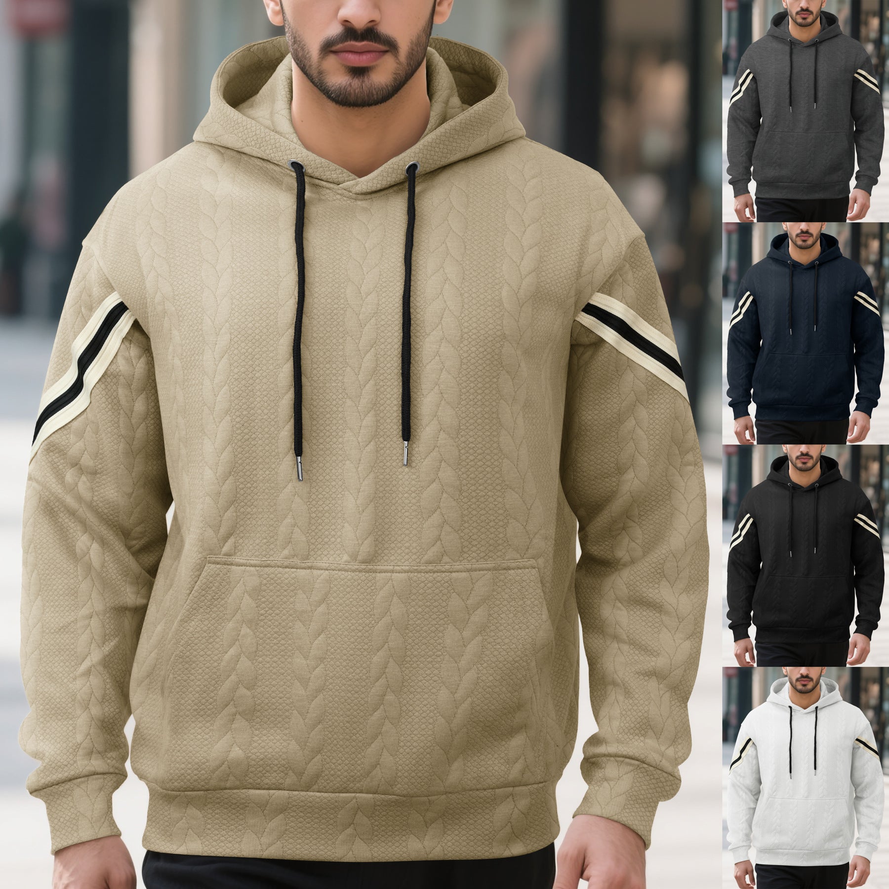 Thermisches Outdoor-Kapuzenhoodie für Herren