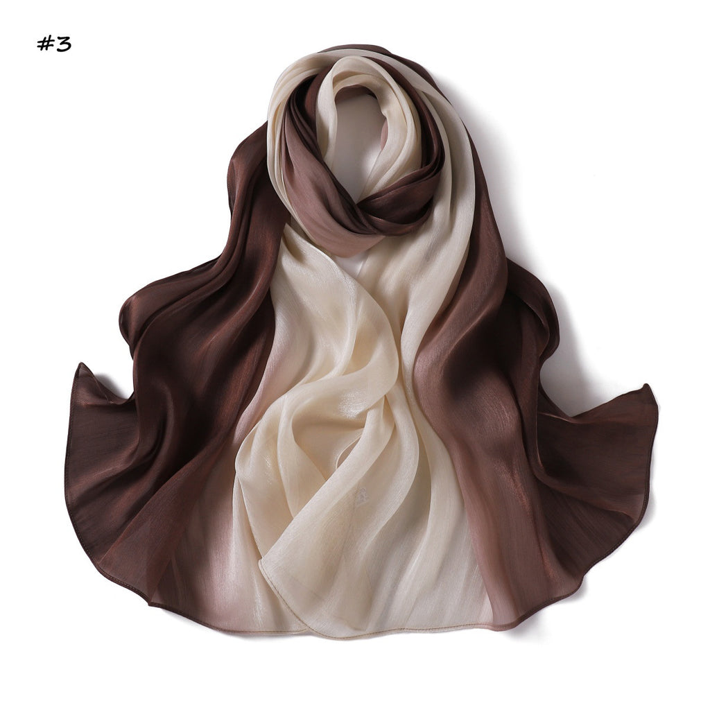 Farbverlauf Satin Crinkle Schal