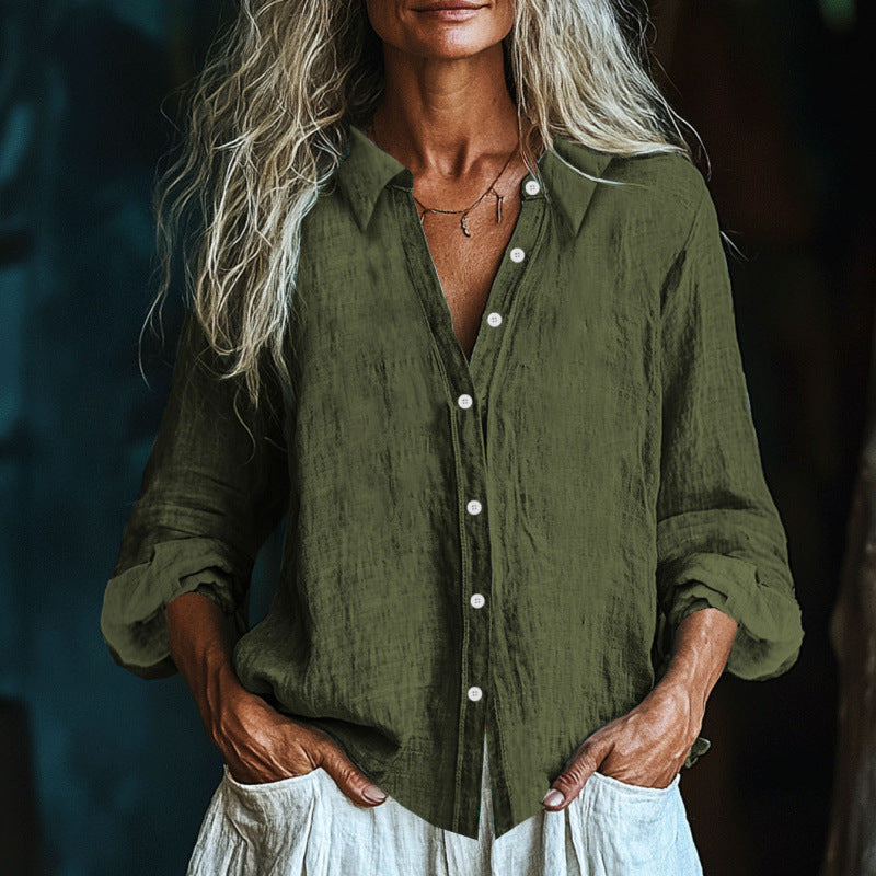 Damen Hemd aus Baumwoll-Leinen-Mix – Bild 11 | LuxeStyle