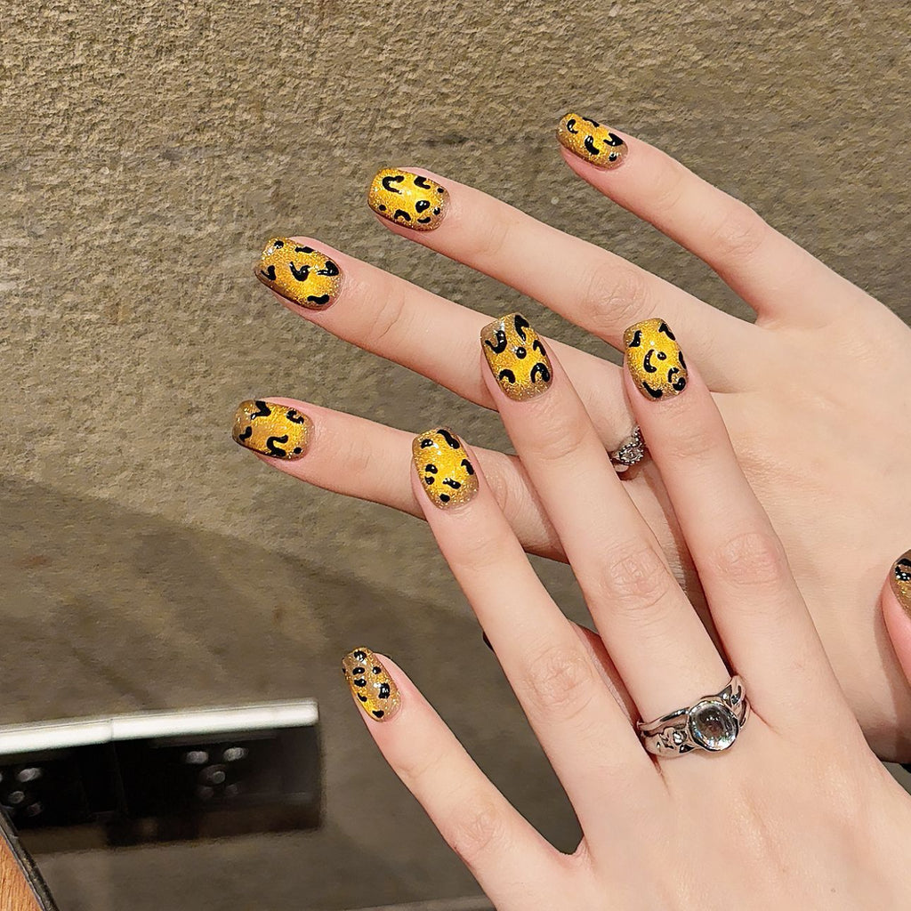 Tiger Eye Leopard Print Kunstnägel
