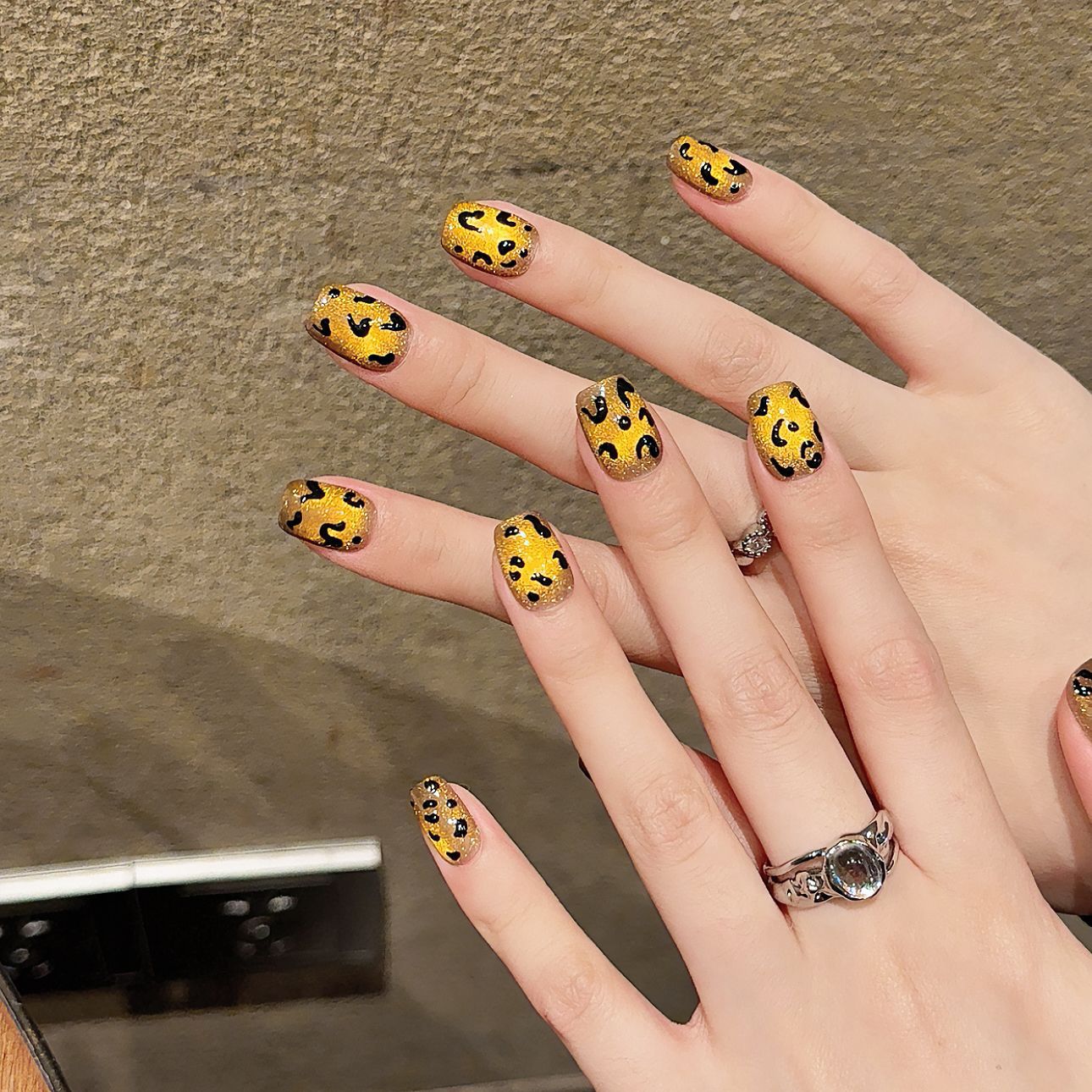 Tiger Eye Leopard Print Kunstnägel