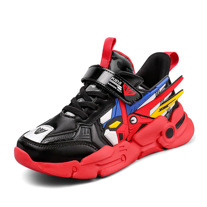 Leder-Sneaker für Kinder mit Klettverschluss