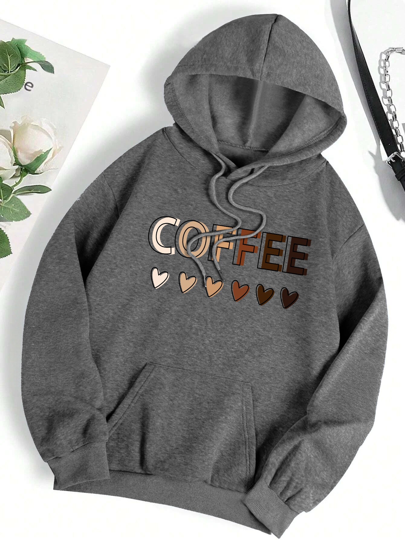 Kapuzenpullover mit Kaffeemotiv