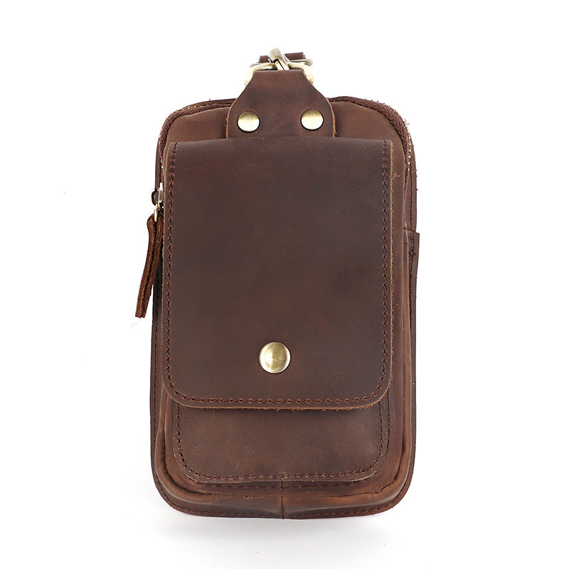 Crazy Horse Leder Herren Gürteltasche mit Handyfach – Bild 1 | LuxeStyle