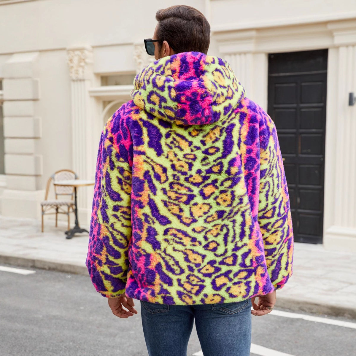 Herren Kunstfellmantel mit Leopardenmuster – Bild 7 | LuxeStyle