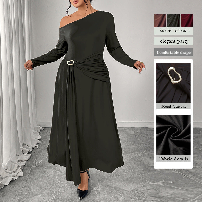 Off Shoulder Longsleeve Kleid