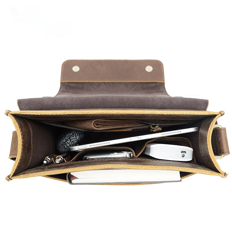 Vintage Leder-Crossbody-Bag