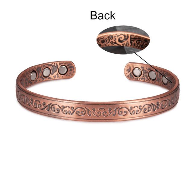 Kupfer-Magnetarmband mit Arabeskenmuster
