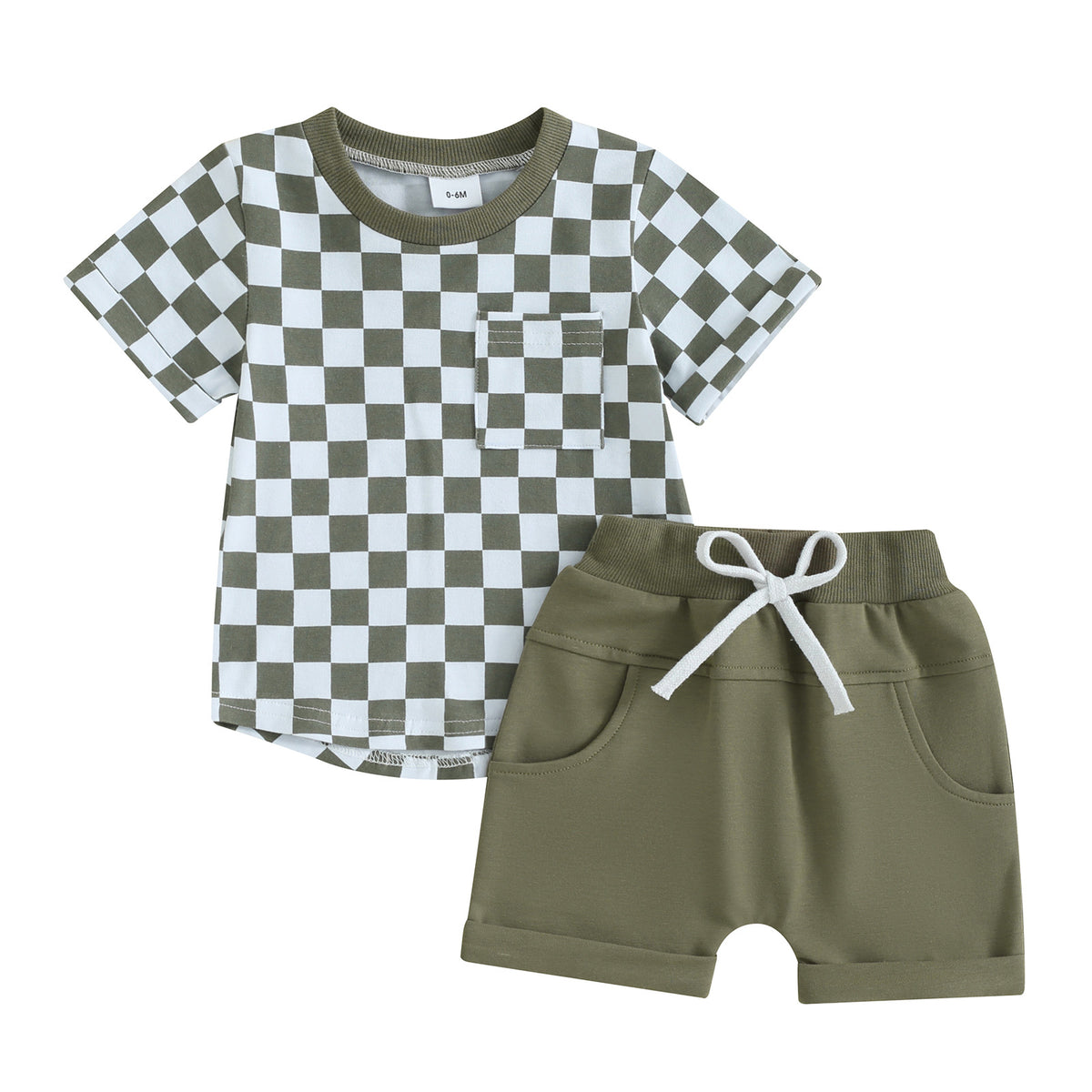 Kariertes T-Shirt und Shorts für Babys | LuxeStyle