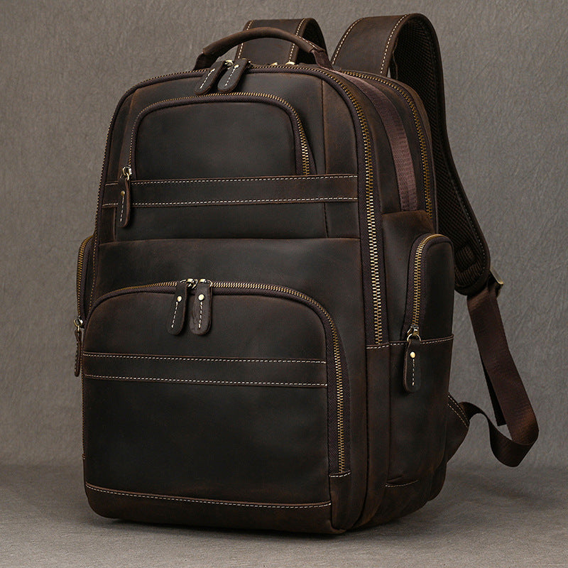 Retro-Leder-Rucksack
