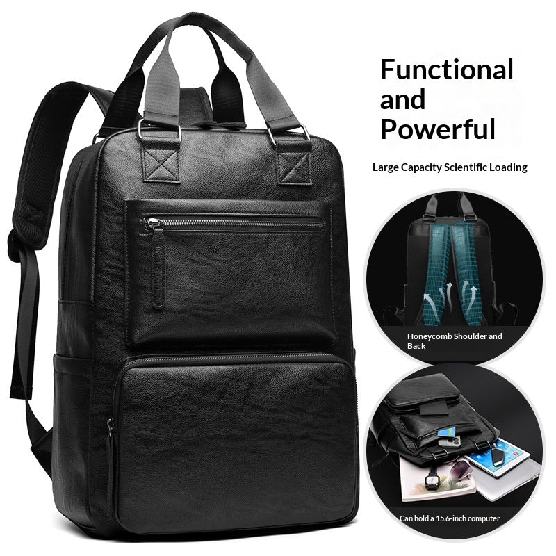 Leder-Reiserucksack für Herren, 20-35 L | LuxeStyle