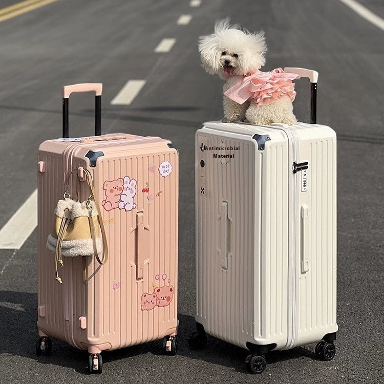 Reisetrolley mit viel Stauraum und Universalrädern