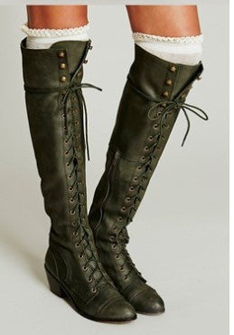 Overknee-Stiefel mit Rundspitze – Bild 8 | LuxeStyle