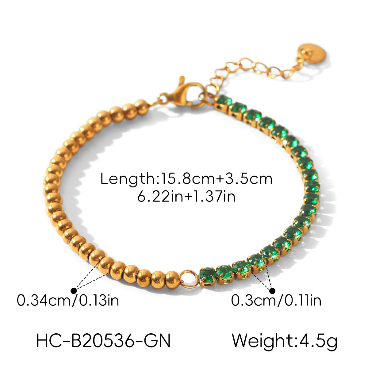 Edelstahl-Armband mit Gold-Lackierung – Bild 7 | LuxeStyle