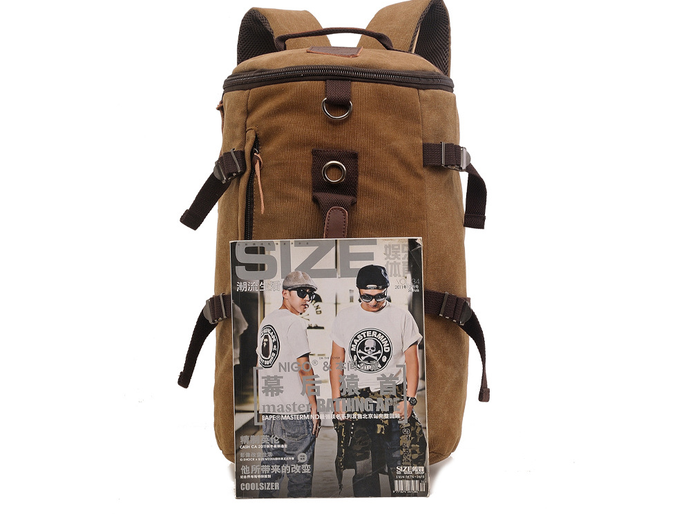 Kletterrucksack aus Canvas, braun – Bild 9 | LuxeStyle