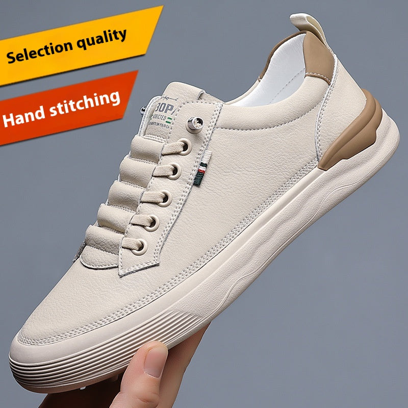 Atmungsaktive Herrensneaker Slip-On, flach, weiss – Bild 3 | LuxeStyle