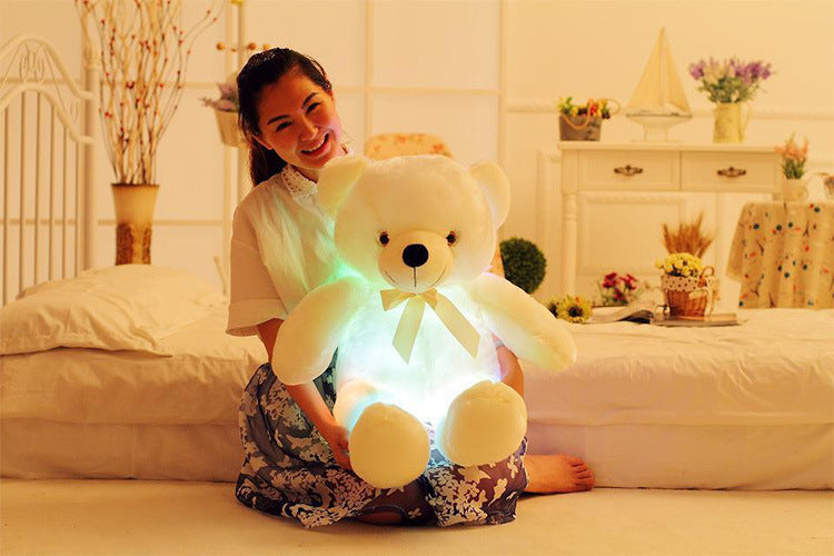 LED-Leucht-Teddybär Plüsch Rosa