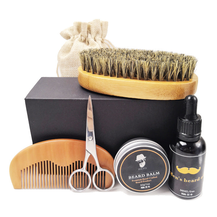Bartpflege-Set mit Wachs, Öl und Bürste
