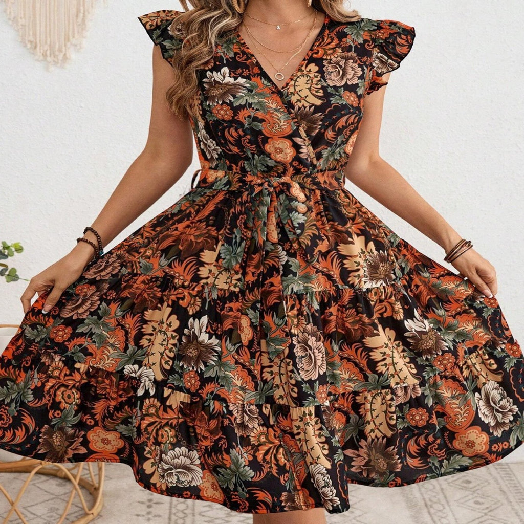Elegantes Blumen-Rüschenkleid – Bild 3 | LuxeStyle