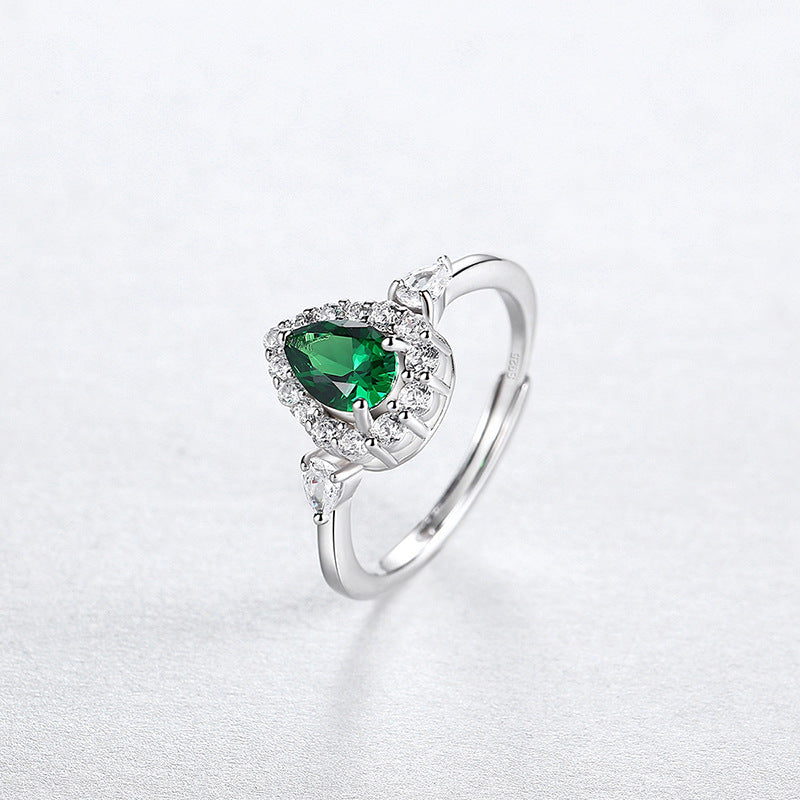 Verstellbarer Offener Ring mit Wassertropfen-Design