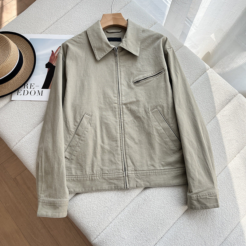 Jeansjacke mit Umlegekragen