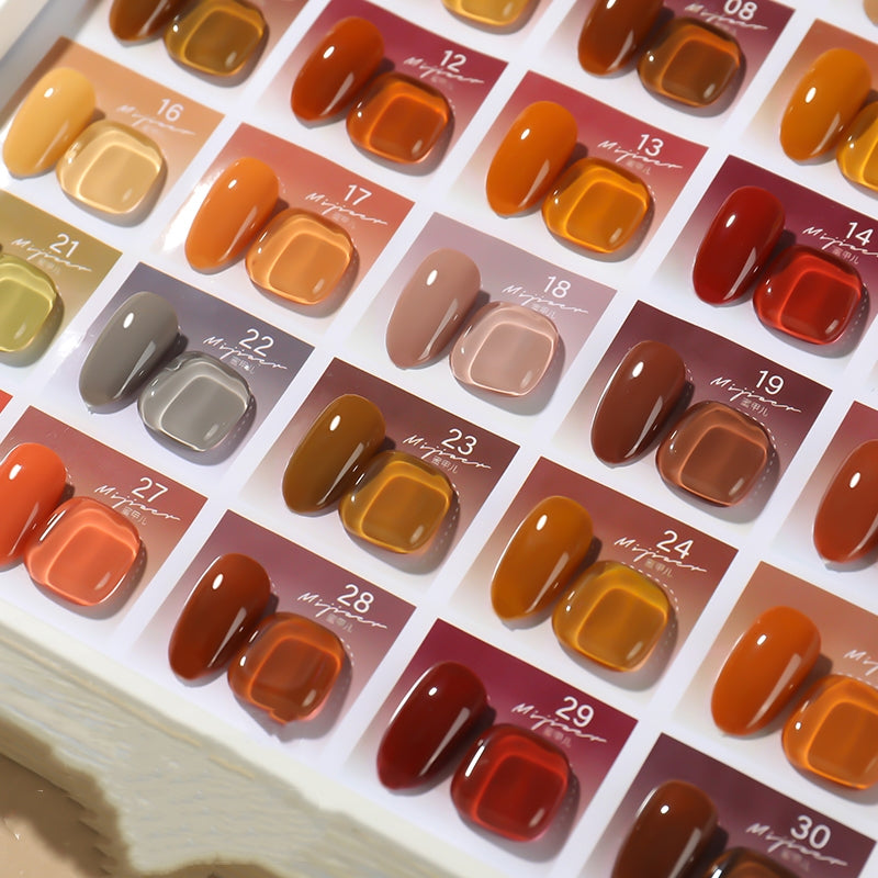 Nagellack Gel Set: 30 Pop-Farben im Milchtee-Stil