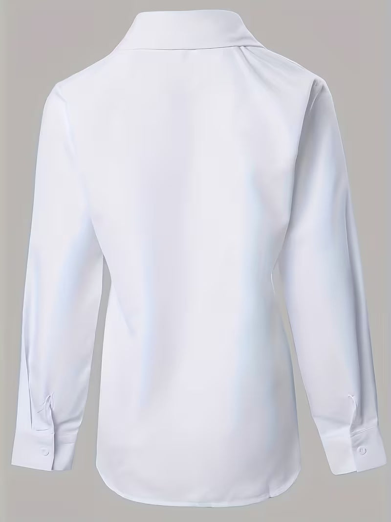 Elegante Langarm-Bluse mit Stickerei