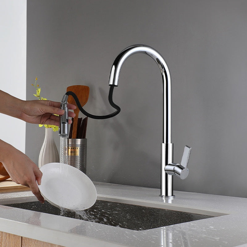 Kupfer Küchenarmatur mit Ausziehbrause – Bild 5 | LuxeStyle