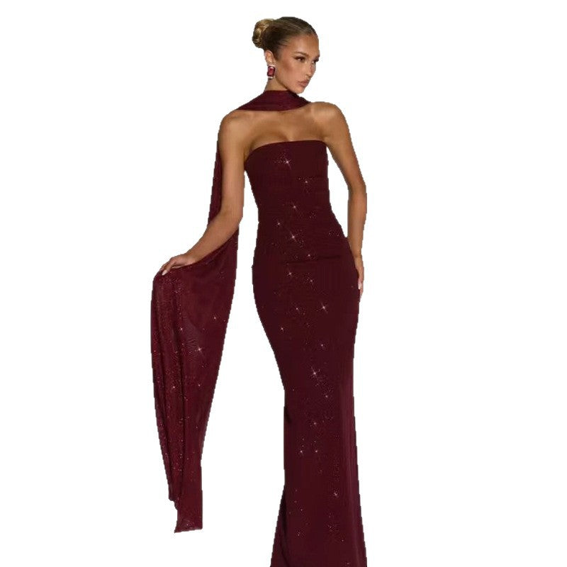 Pailletten Bandeau-Kleid, figurbetont – Bild 5 | LuxeStyle