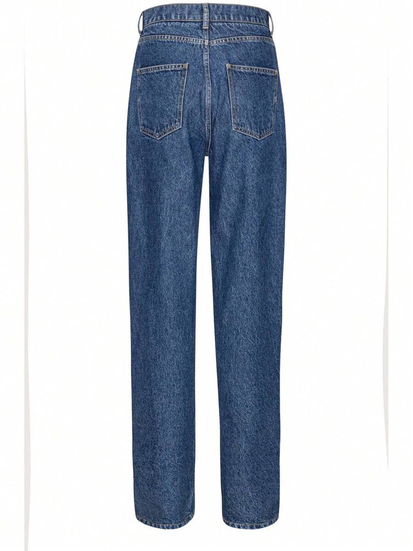 Blaues Straight-Jeans