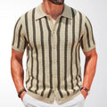 Gestreiftes Jacquard Strick-Shirt für Herren
